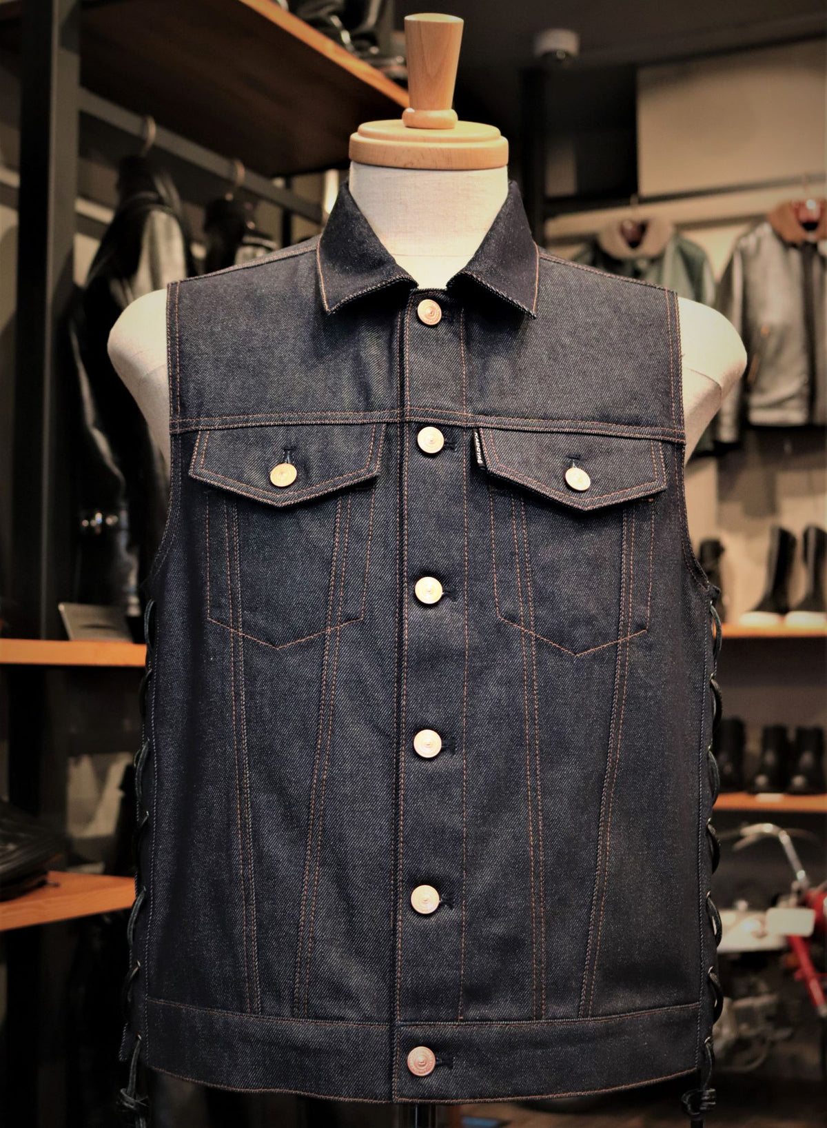 BIKER DENIM VEST 3入荷しました!