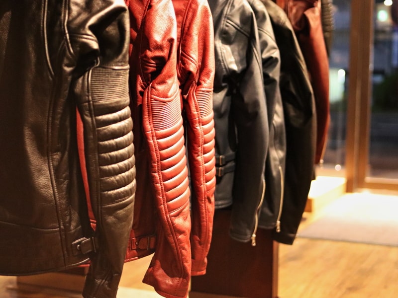 Detail of riders jacket.