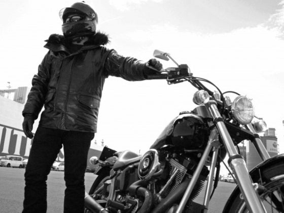 冬のモーターサイクルコート