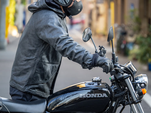 レザーミリタリーパーカー