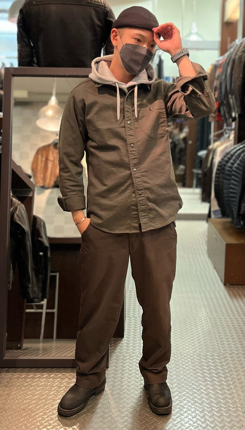 春のインナー選びに【MOTO WORK SHIRT】