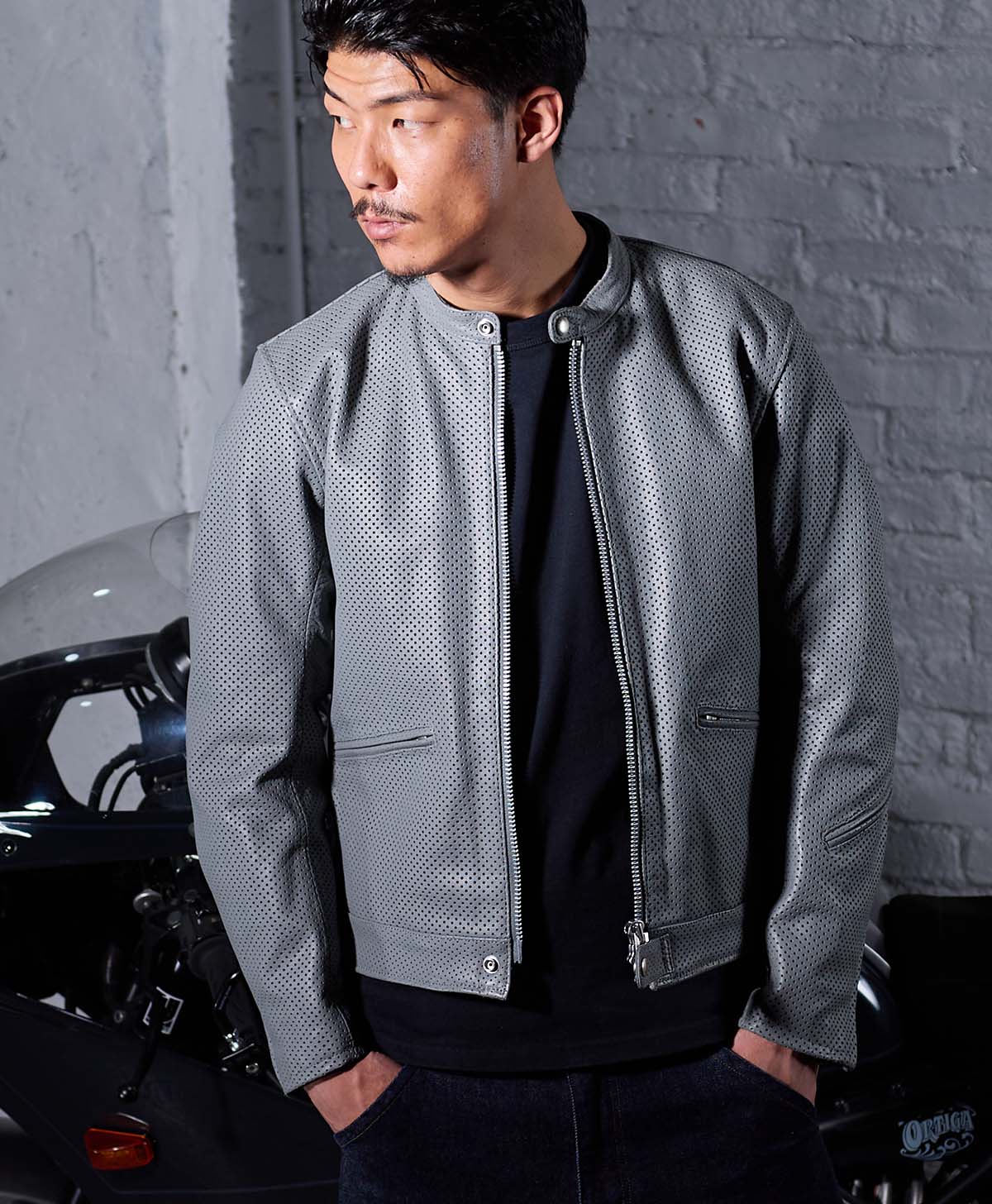 カドヤ KADOYA PULLOVER RIDERS ゴートレザー プルオーバー ライダース 