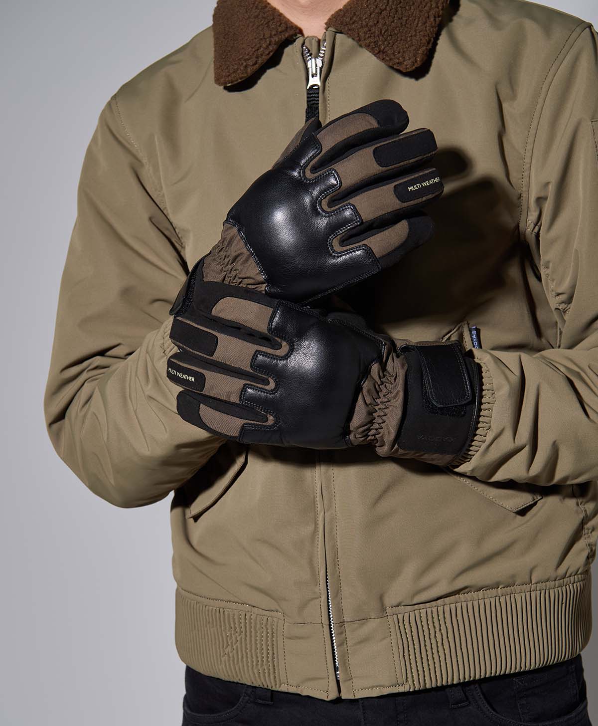 RUBICON-WP GLOVE / BLACK/khaki