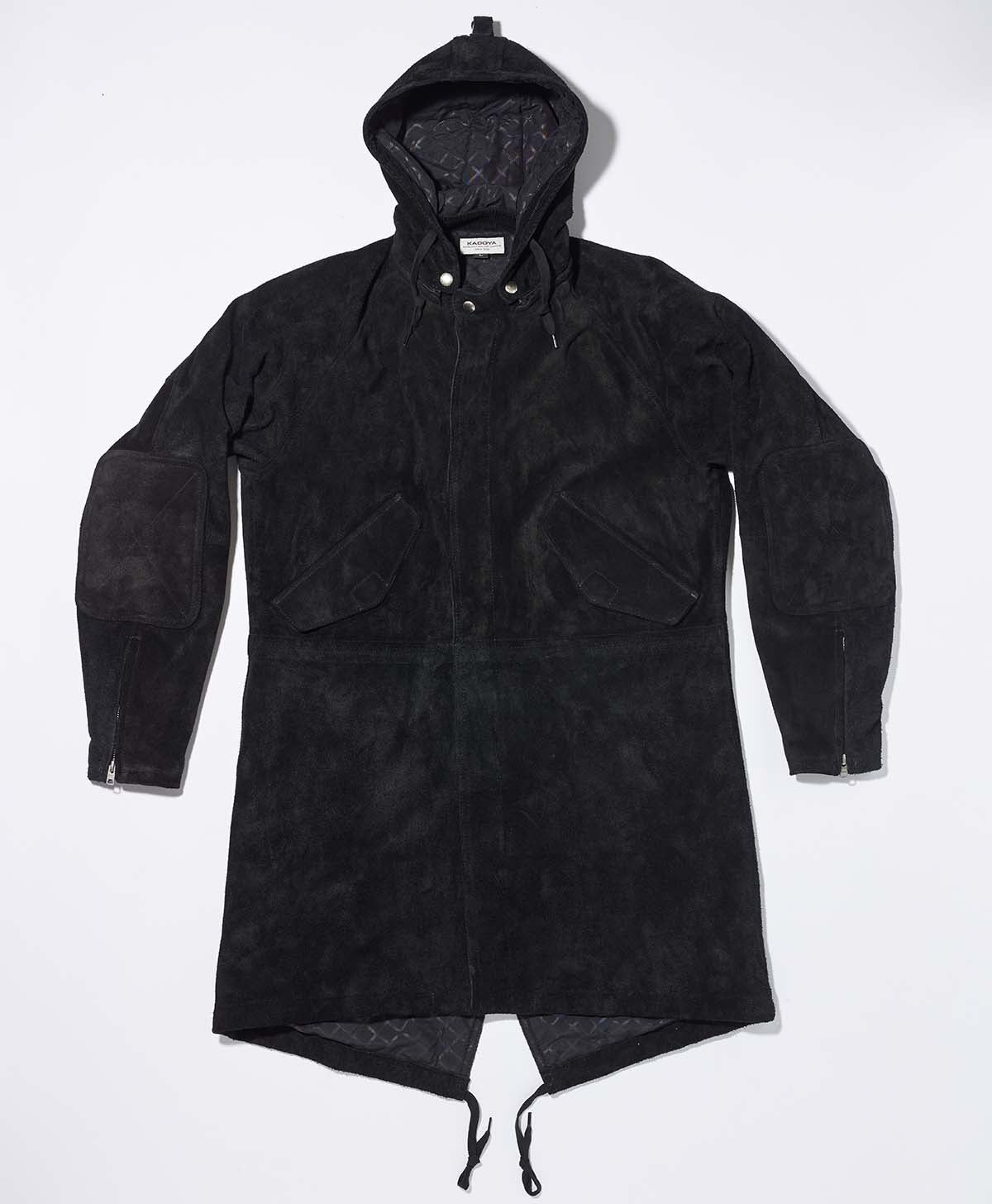 革ジャン レザーモッズコート カドヤ公式オンラインショップ RIDERS MODS PARKA スウェード ブラック