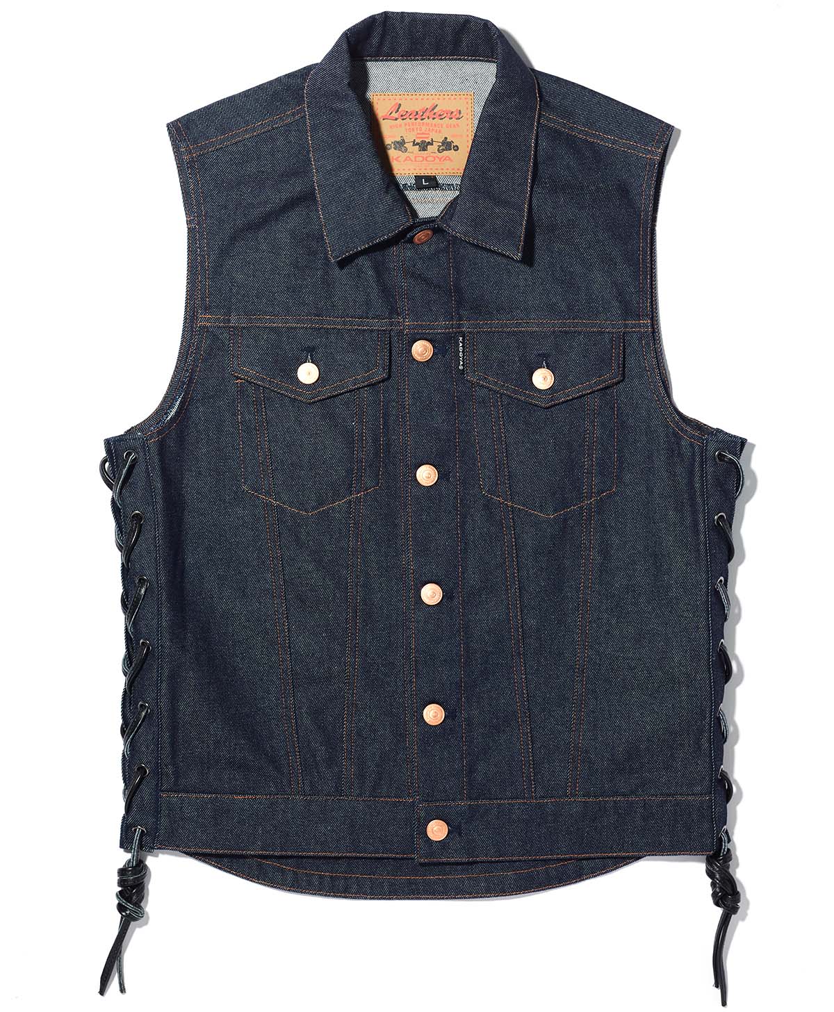 BIKER DENIM VEST 3 / BLUE