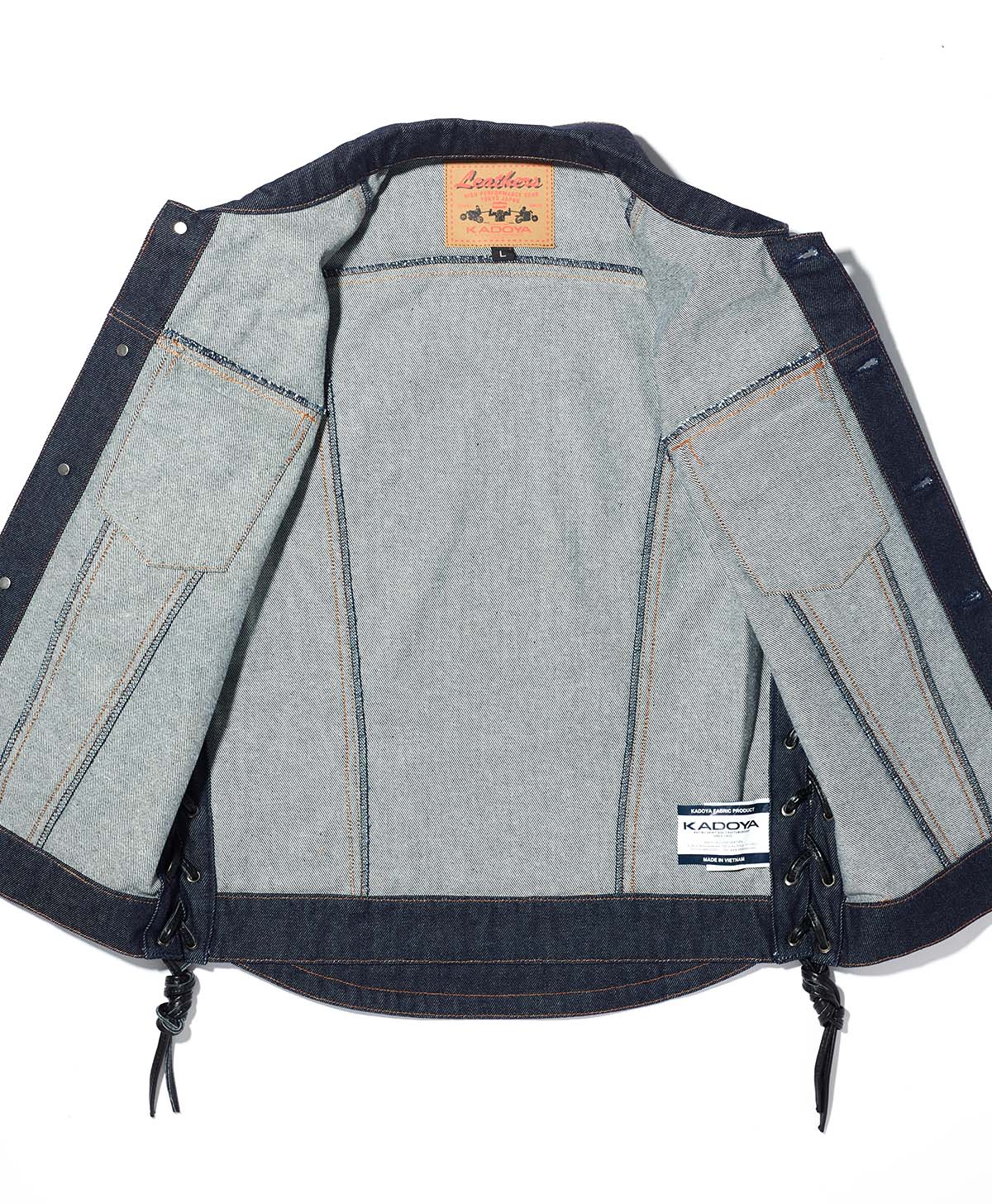 BIKER DENIM VEST 3 / BLUE