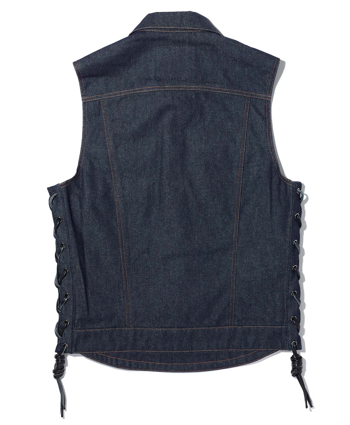 BIKER DENIM VEST 3 / BLUE