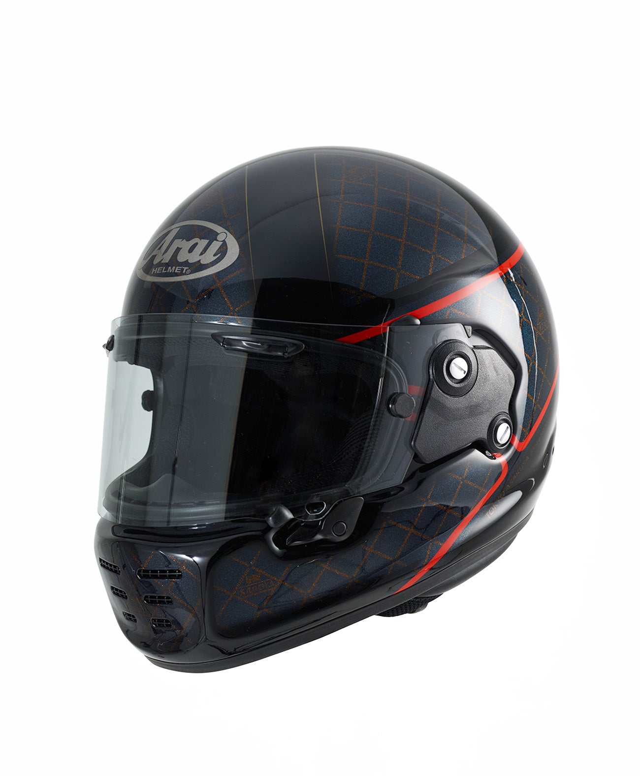 デイトナDT-E1付 Araiラパイドネオ XL黒橙 RAPIDE-NEO KADOYA