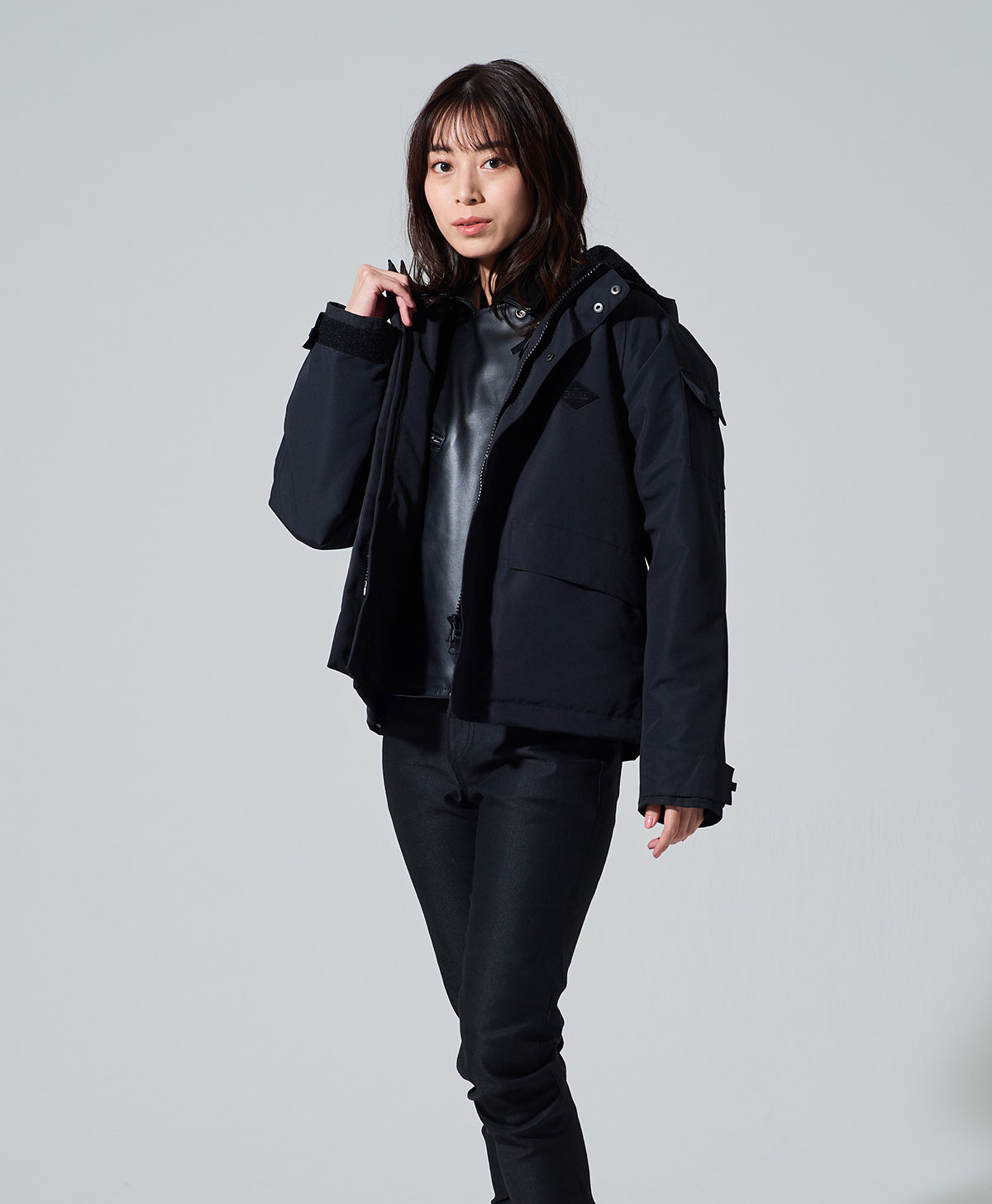 H167 B79 W59 H86 サイズWM ライダース+Tシャツ着用