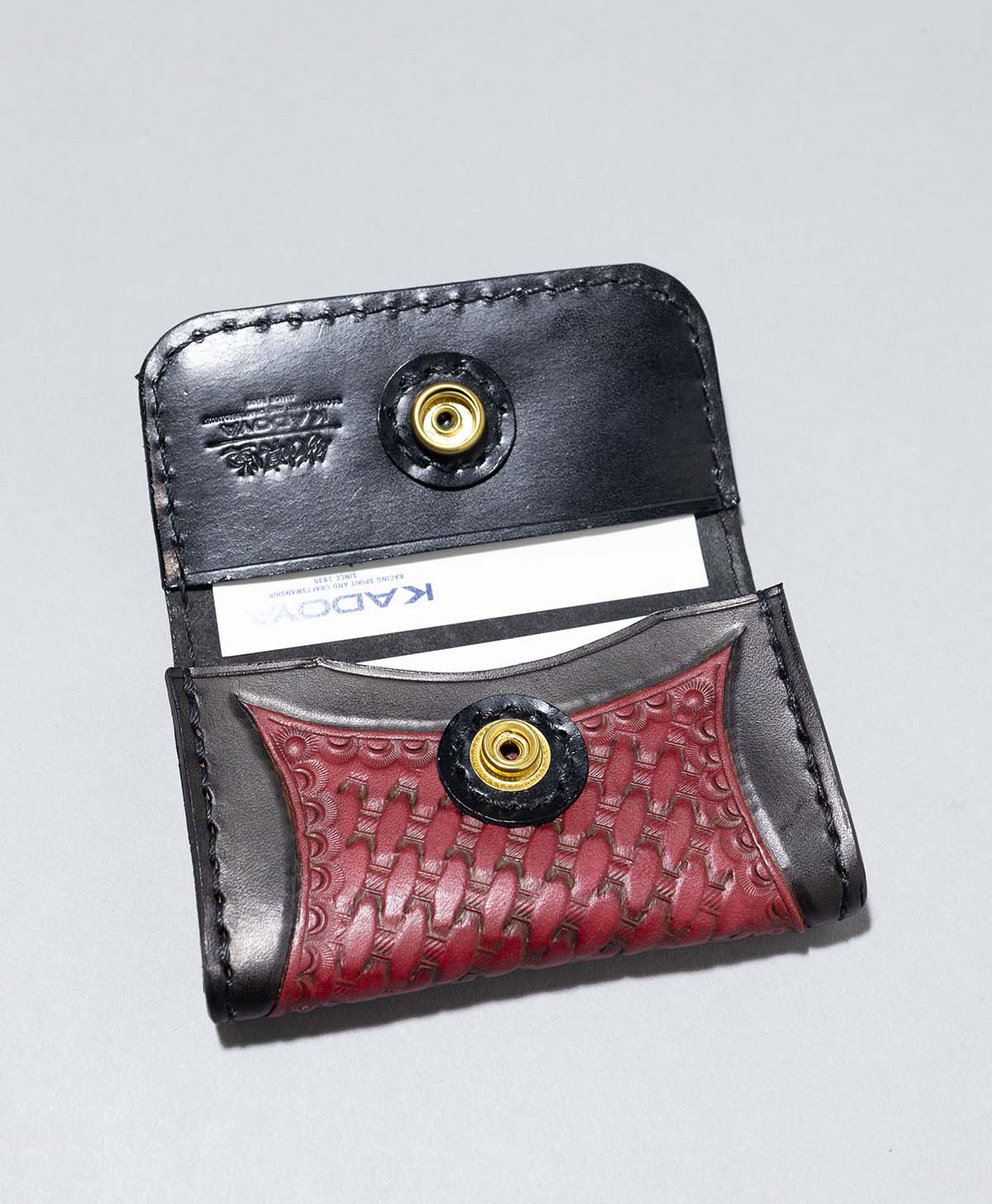 IRON HEART CARD CASE / BLACK/RED