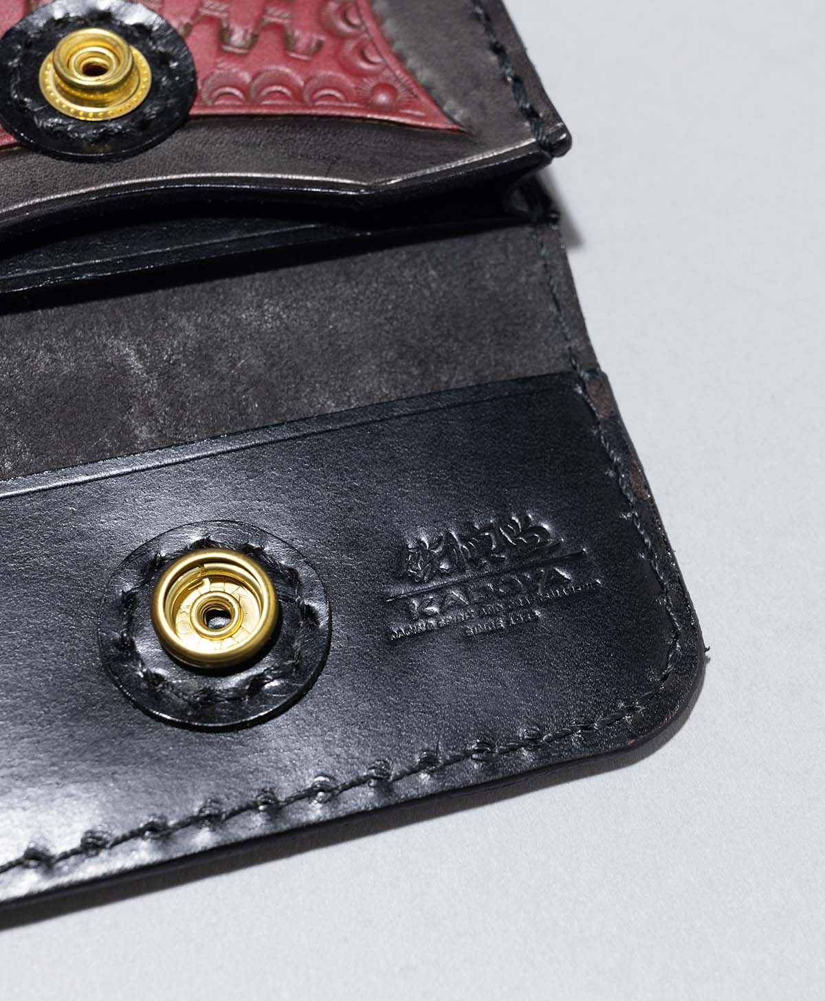 IRON HEART CARD CASE / BLACK/RED