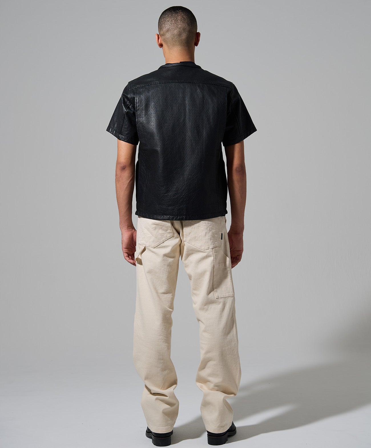 PL-LEATHER TEE / ブラック