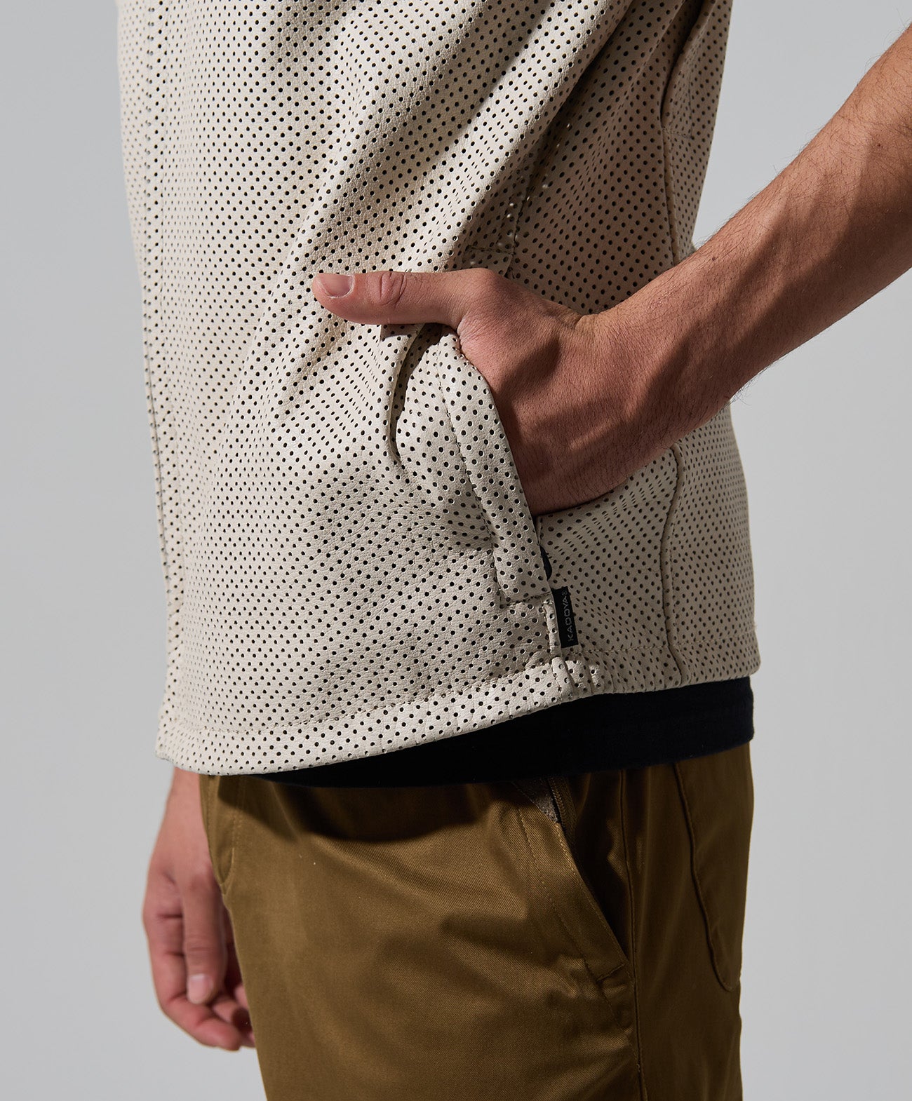 PL-LEATHER TEE / アイボリー