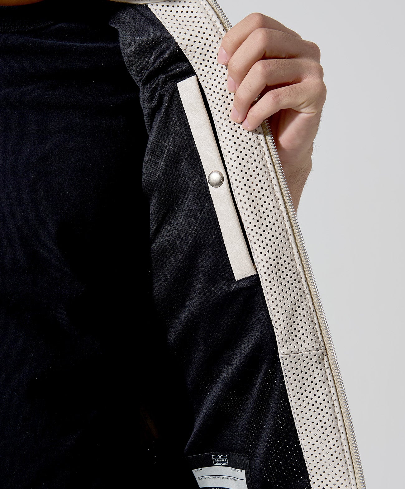 PL-LEATHER TEE / アイボリー