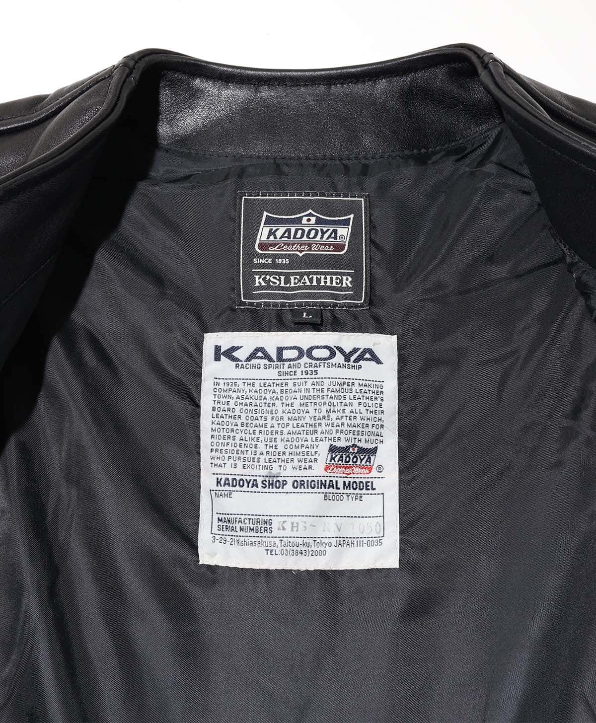 襟下には”K'SLEATHER"タグが付く