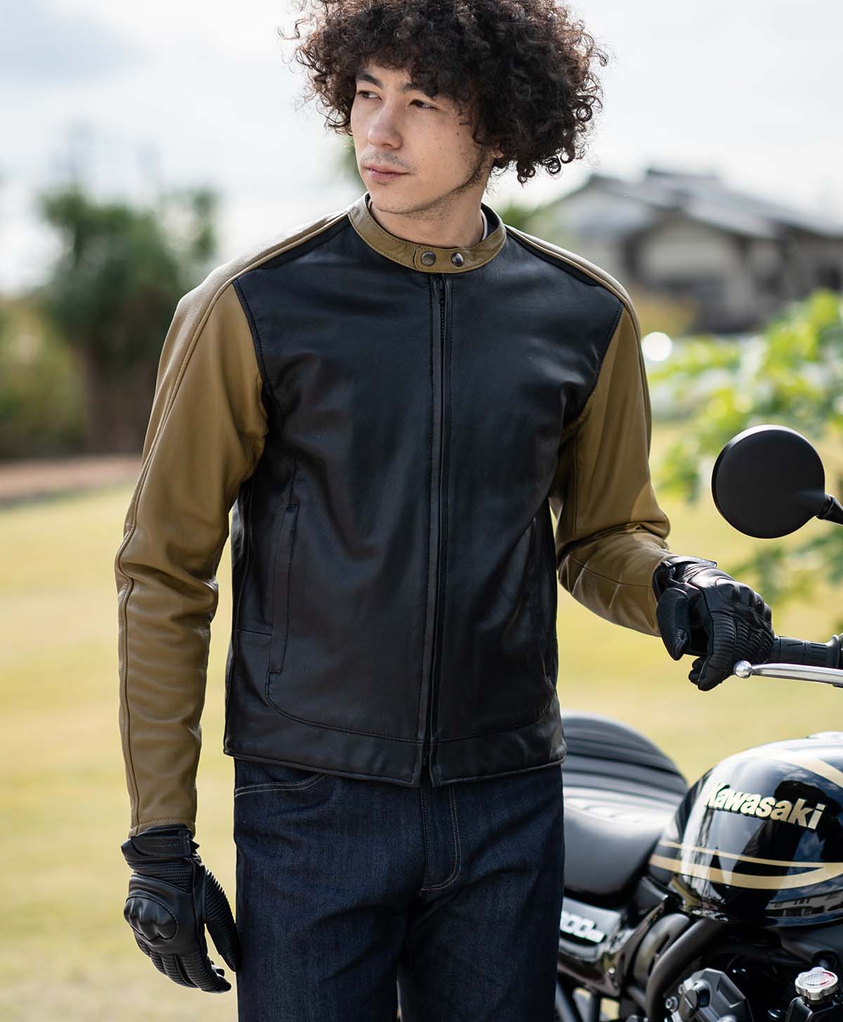 バイクウェア 革ツナギのジャケットだけ - バイクウェア・装備