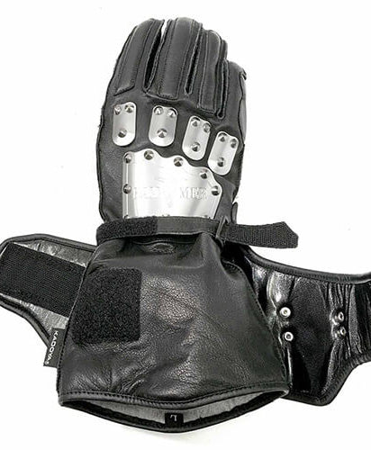Hammer Glove Gauntlet / Silver / Black