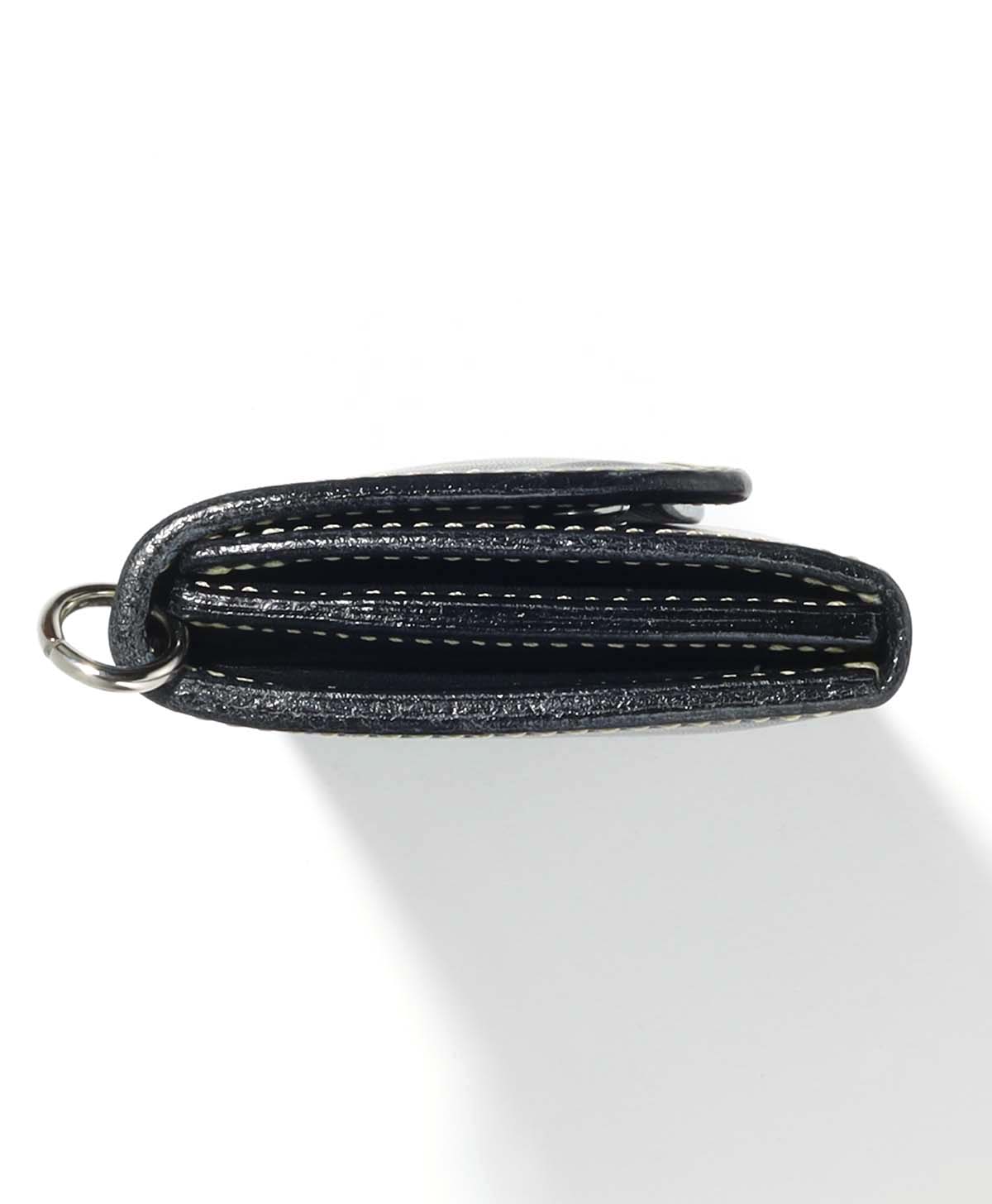 FLAP LONG WALLET / ブラック/シルバー