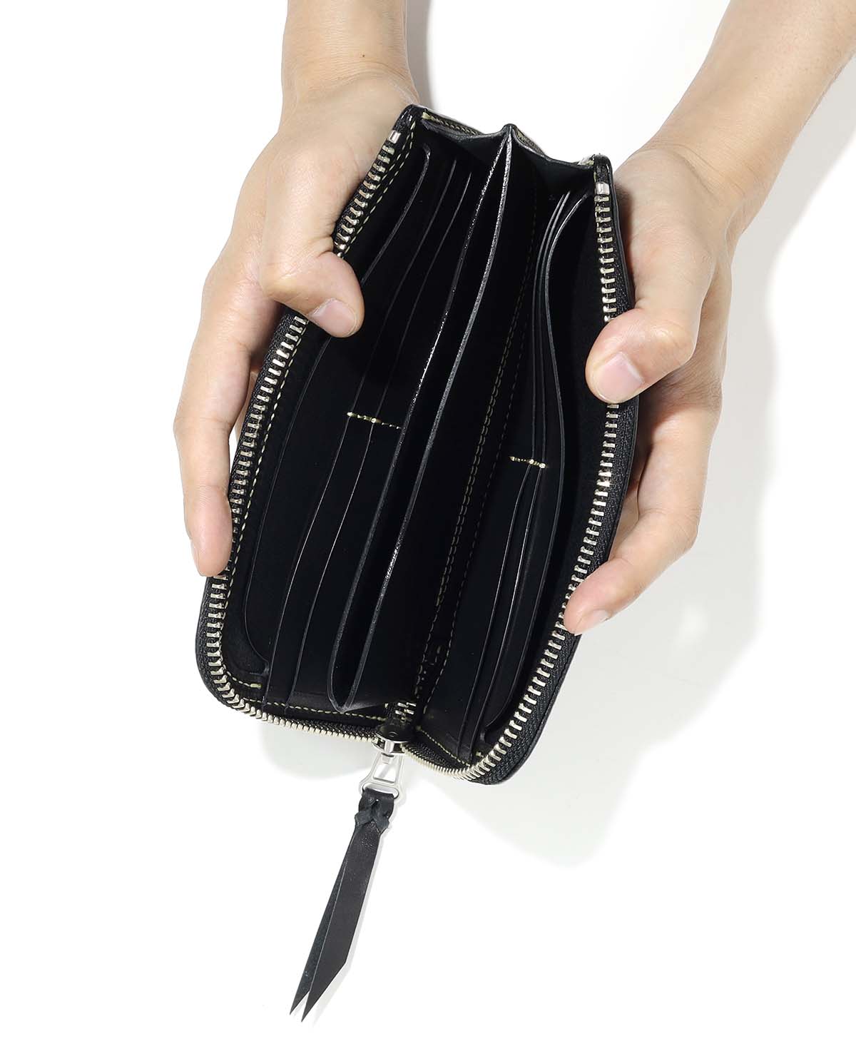 Neo l-zip l-wallet / preto / prata
