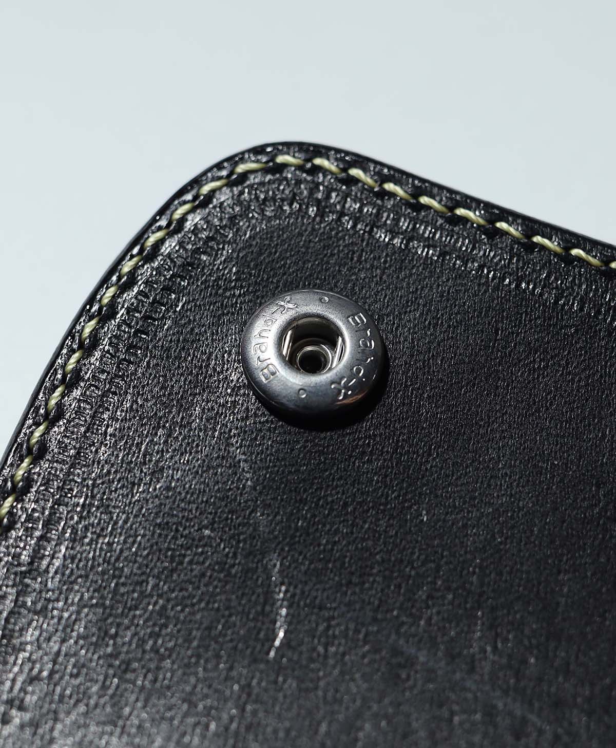 FLAP LONG WALLET / ブラック/シルバー