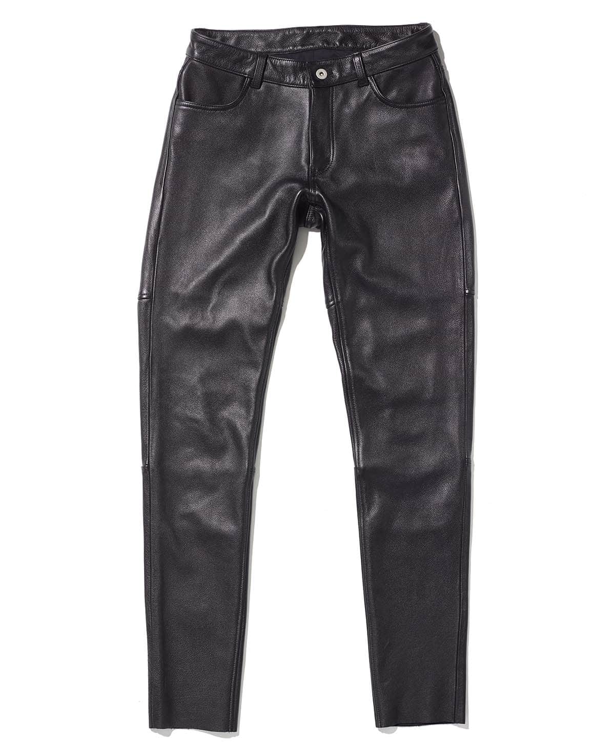 LEATHER SLIM PANTS / BLACK (女士)