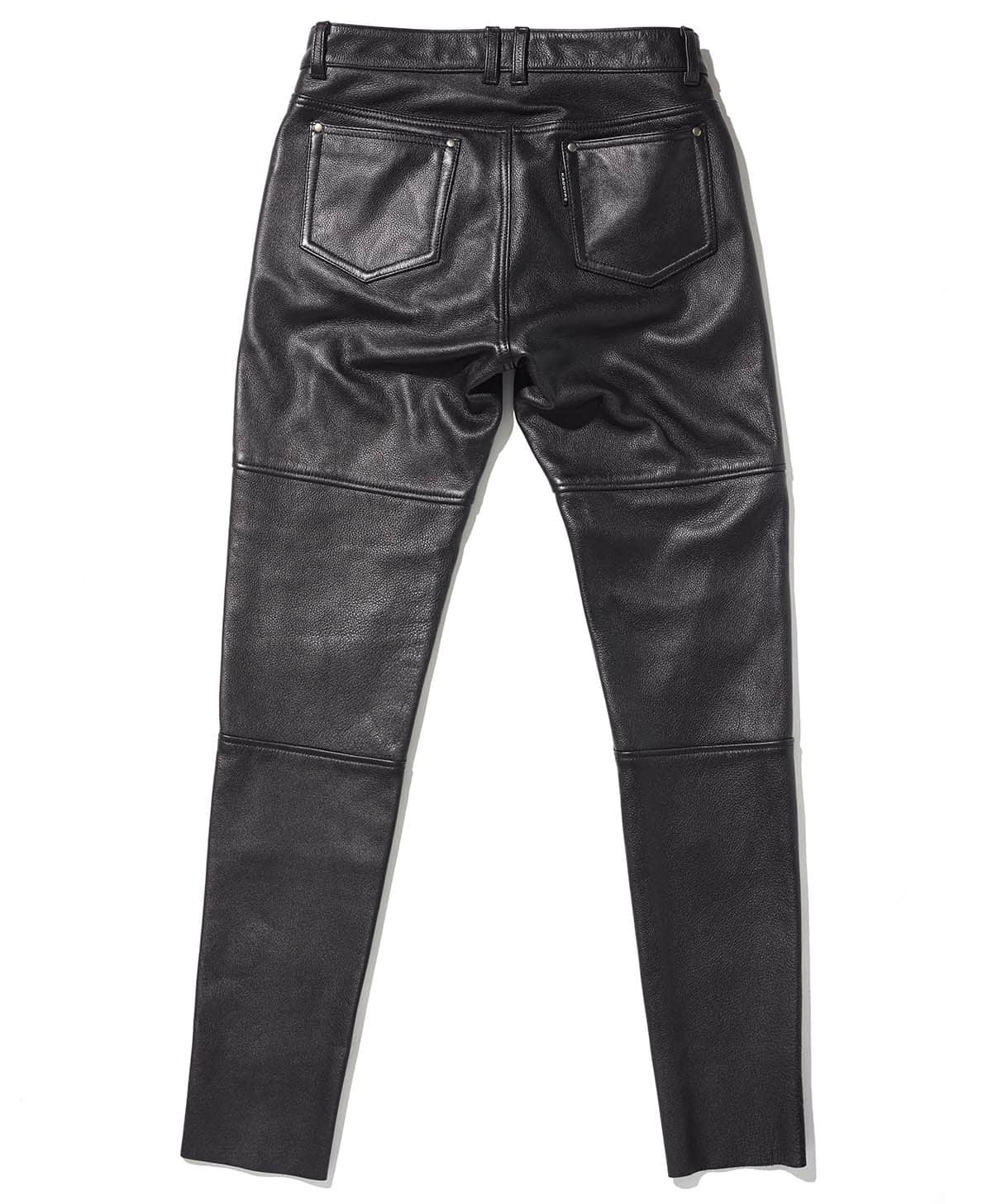 LEATHER SLIM PANTS / ブラック (ウィメンズ)