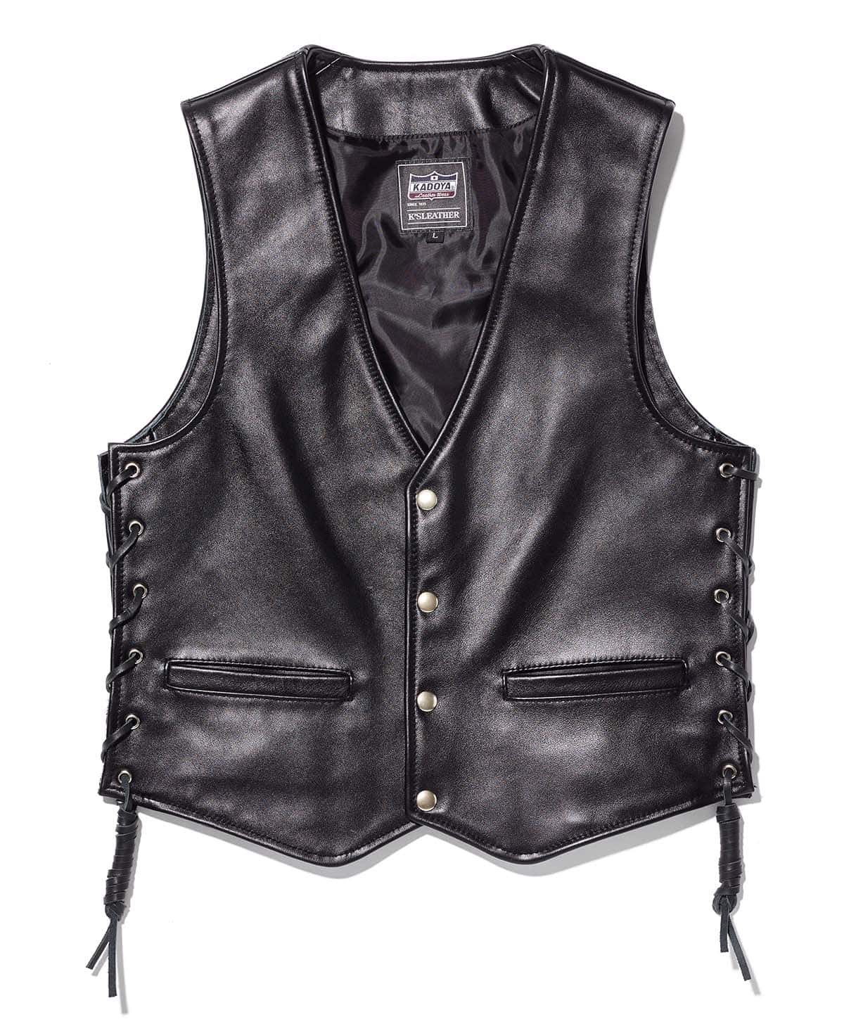 BUTTON DOWN VEST / BLACK