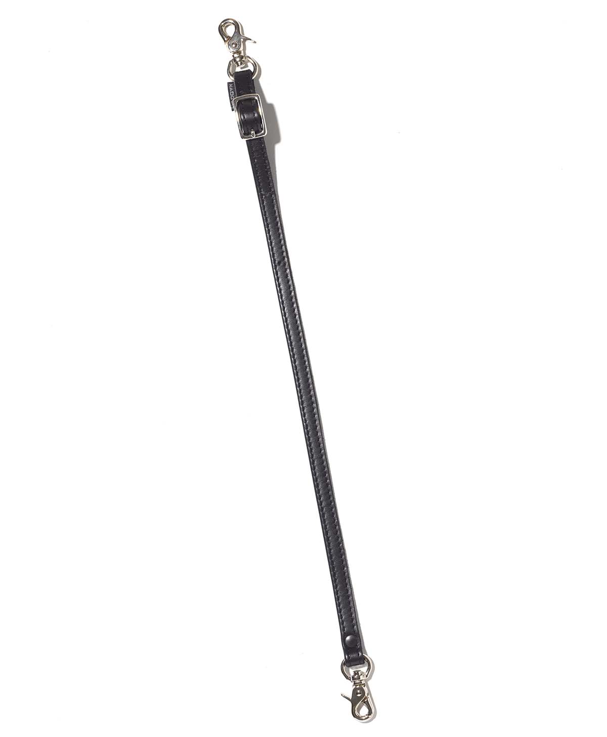 KM/LEATHER STRAP / BLACK/SILVER