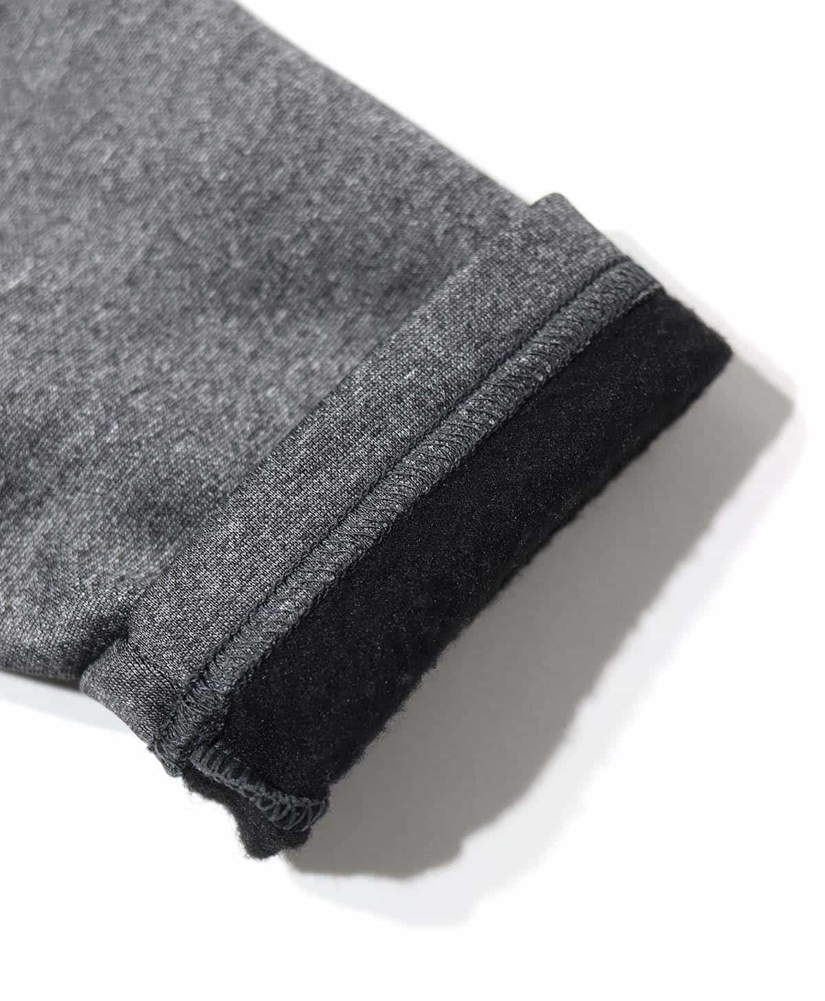 Munden cálido/cuello de la tripulación/negro