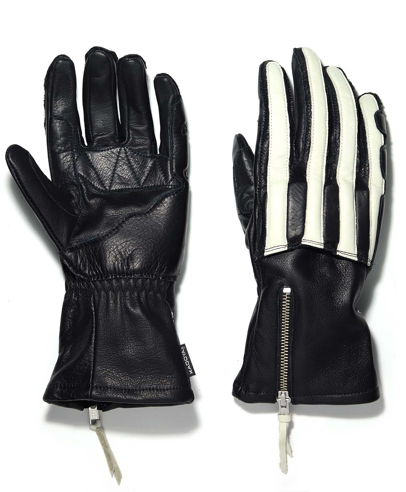Lederhandschuhe rennende Lederhandschuhe | Kadoya Offizieller Online-Shop | BHR-Speed.1 / Schwarz / Elfenbein