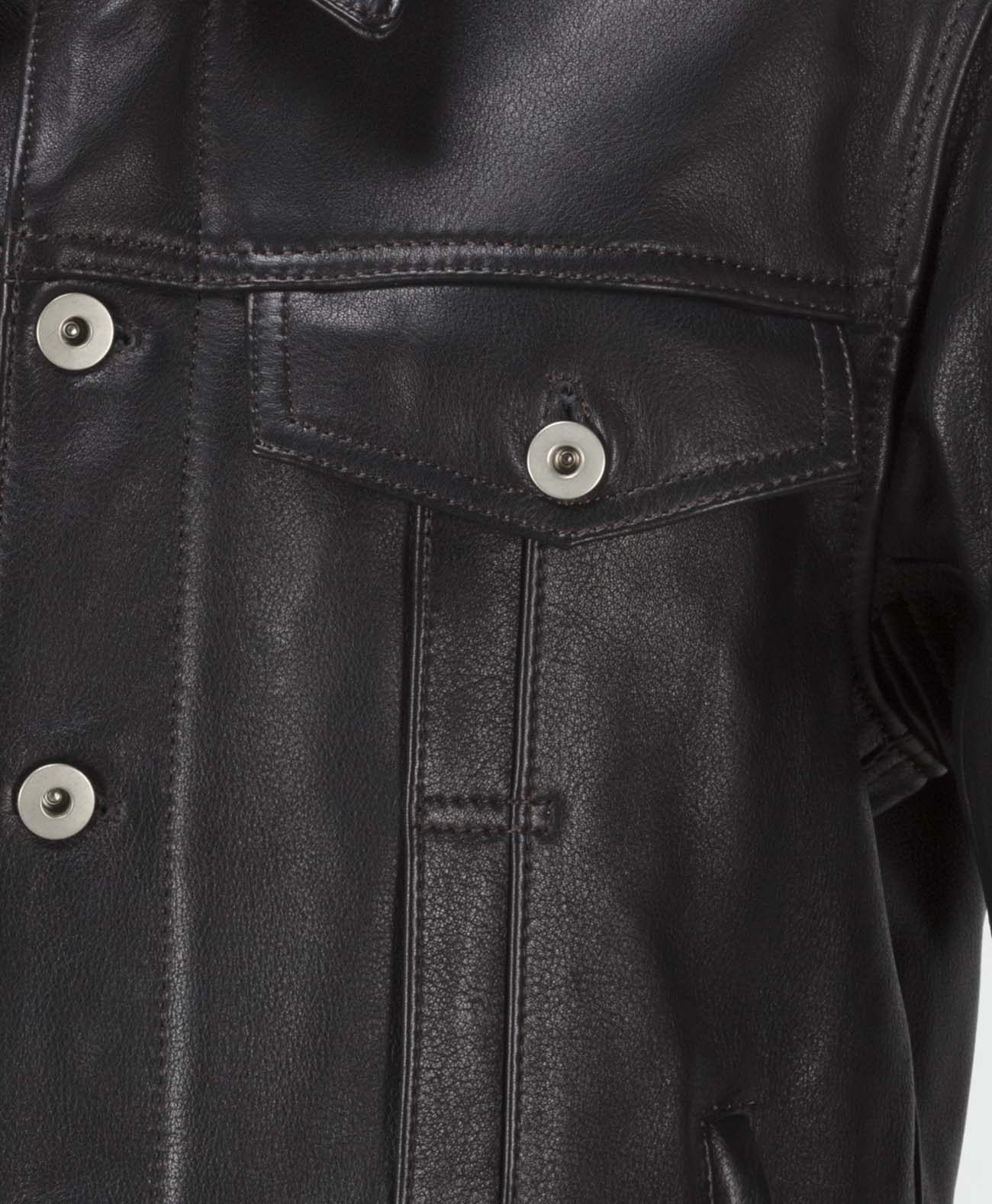 DT-LEATHER JAC / Black
