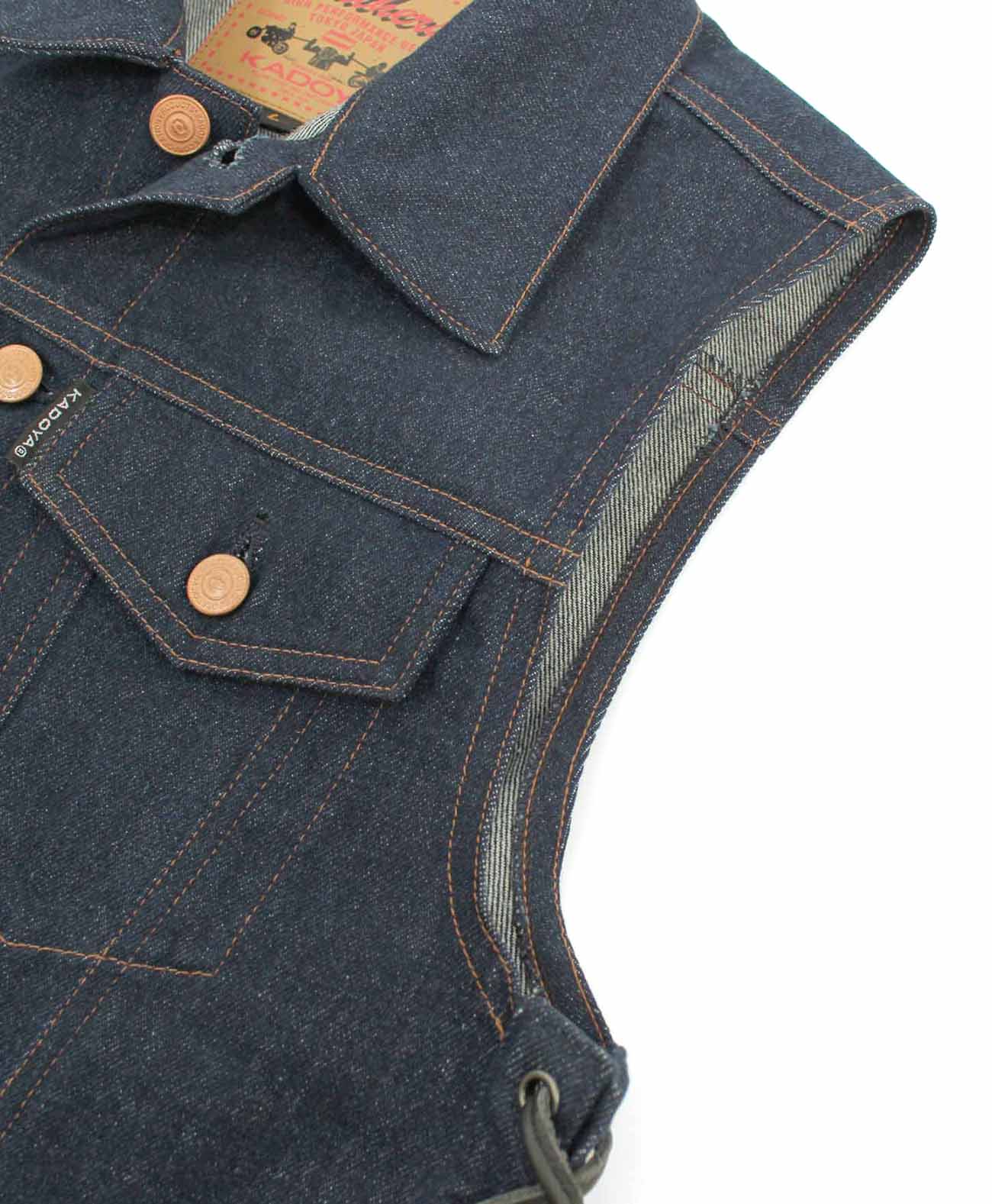 BIKER DENIM VEST 3 / BLUE