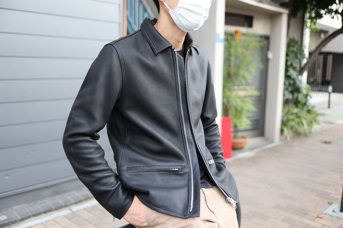A deerskin jacket with a sticky texture