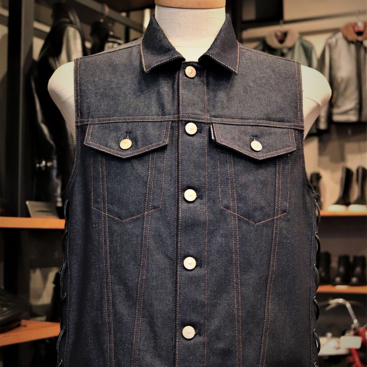 BIKER DENIM VEST 3入荷しました!