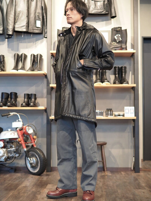 leather mod coat
