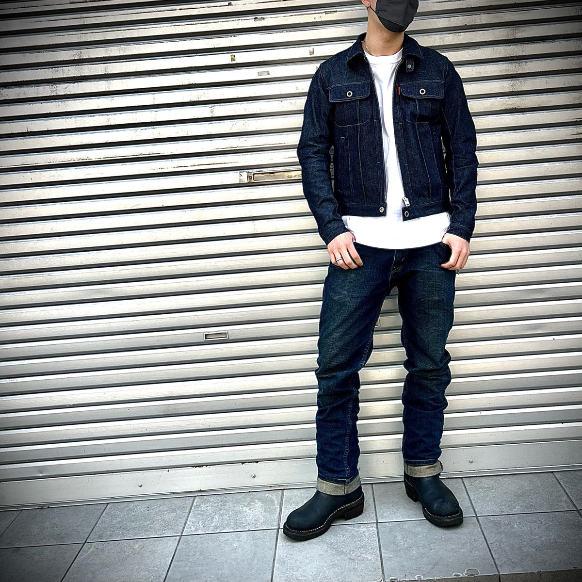 Biker denim jacket [CORSA TRACKER JACKET]