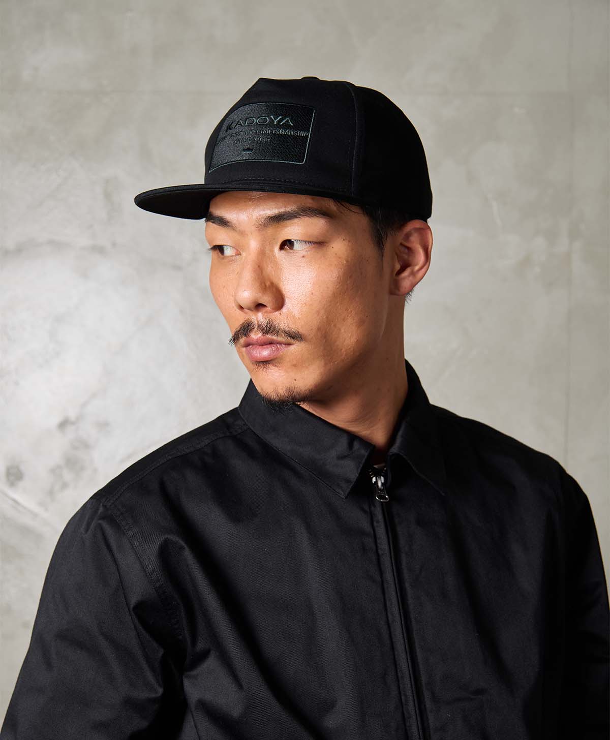 FABRIC LOGO CAP / Black