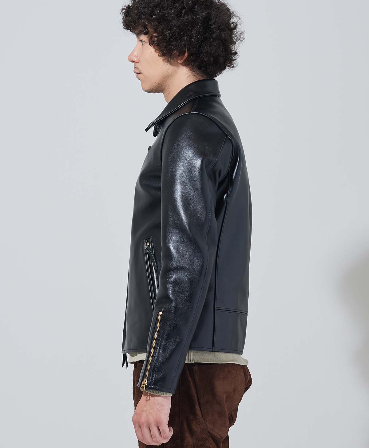皮夾克皮革雙層夾克| Kadoya 官方網上商店| AVDJ-STD / 黑色