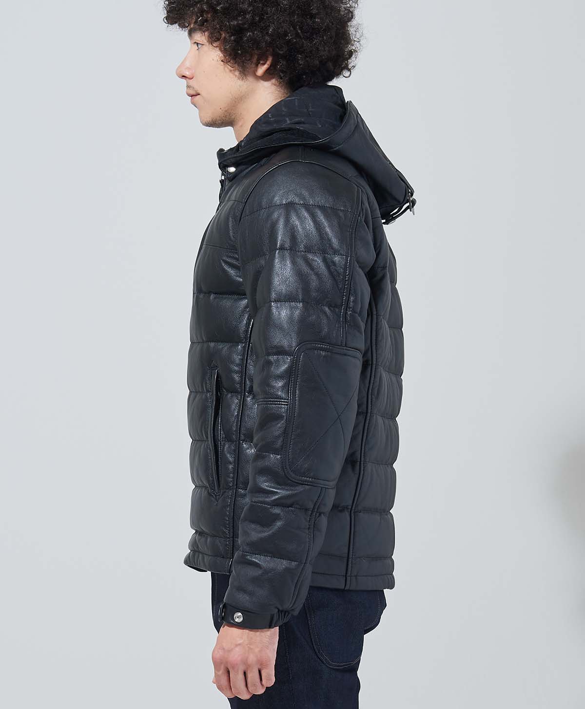 カドヤ レザーメッシュジャケット半袖Lサイズ - ライダースジャケット