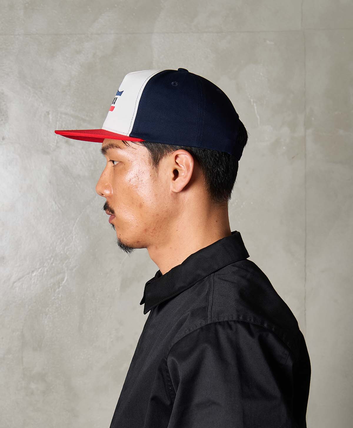 FABRIC CROWN CAP / Blue/White/Red