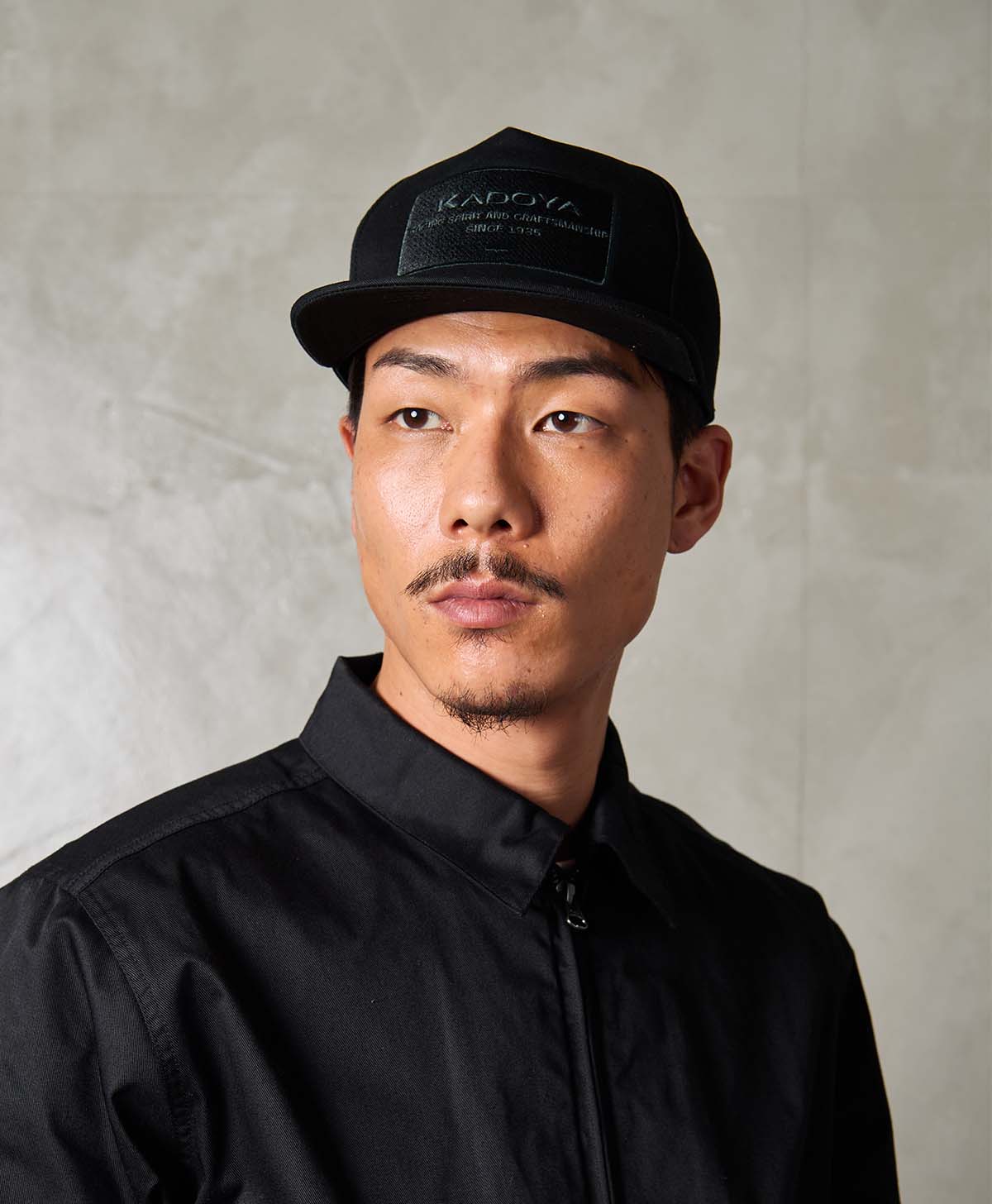 FABRIC LOGO CAP / BLACK