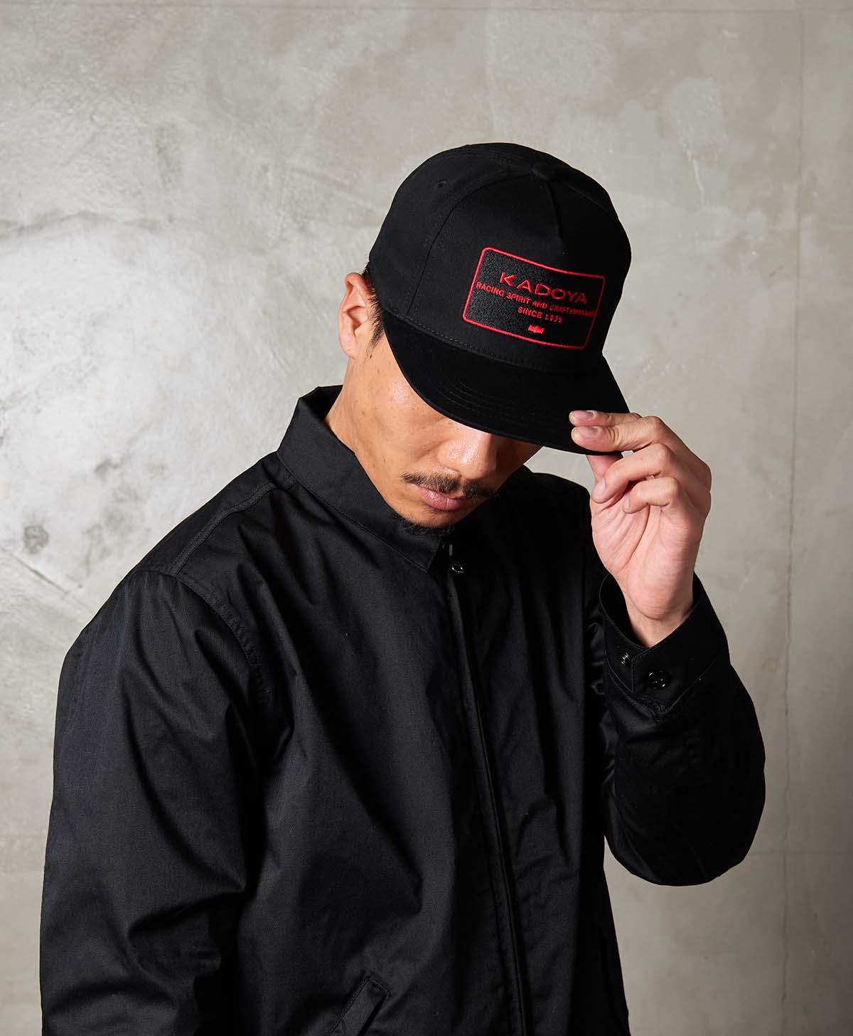 FABRIC LOGO CAP / レッド