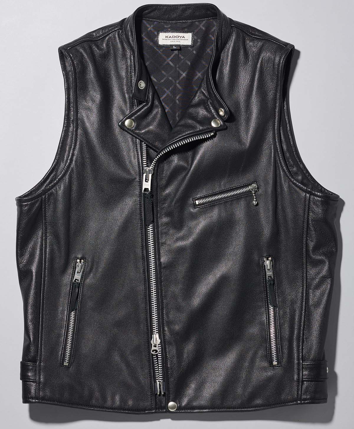 GILET DE CAVALIER EN CUIR / noir