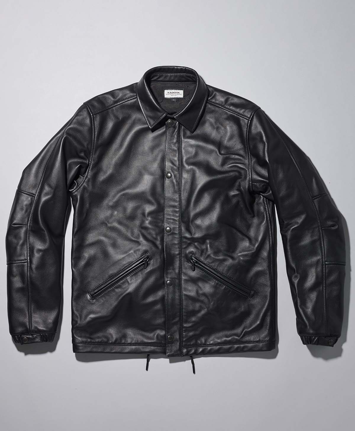 LEATHER COACH JACKET / ブラック