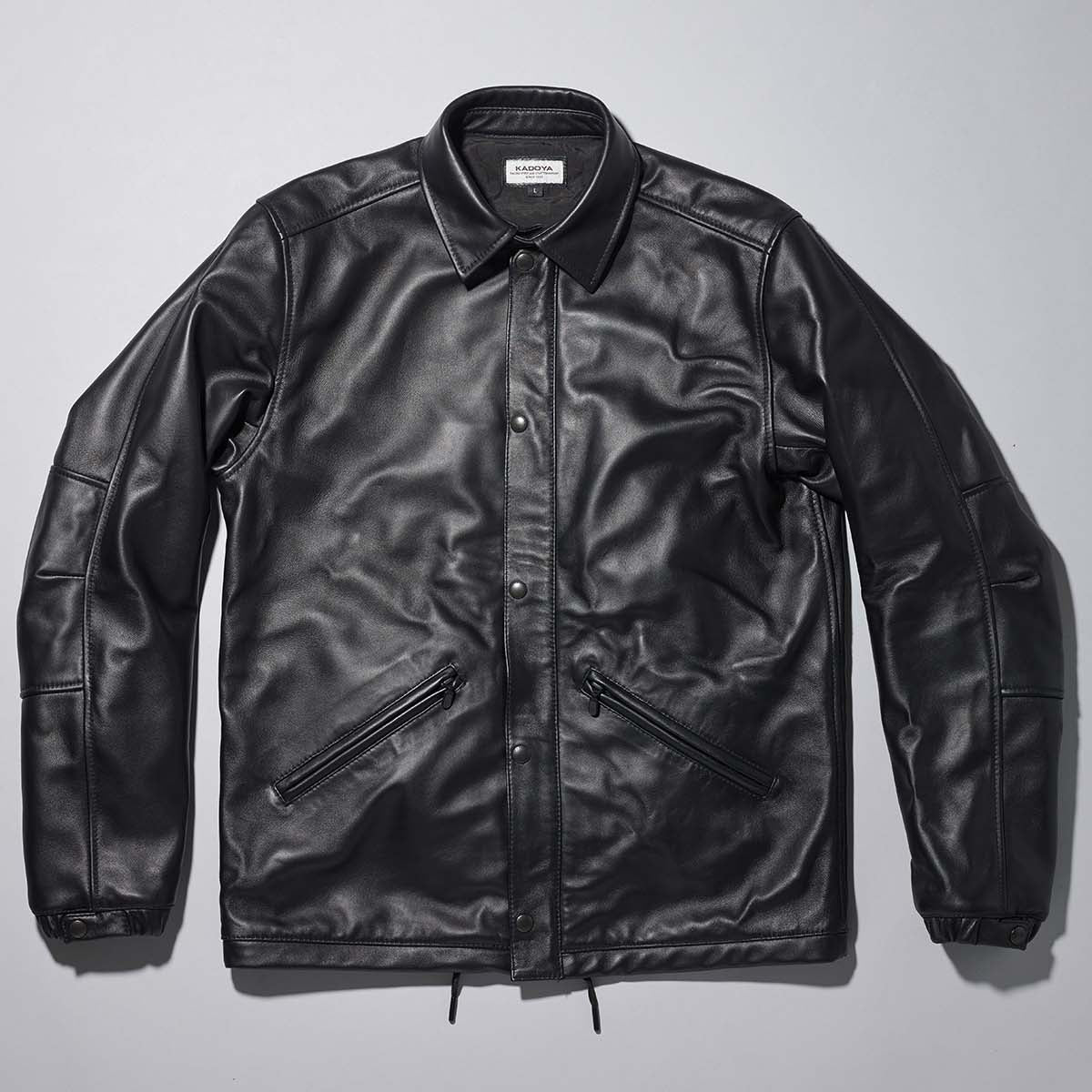 LEATHER COACH JACKET / ブラック LEATHER COACH JACKET / ブラック