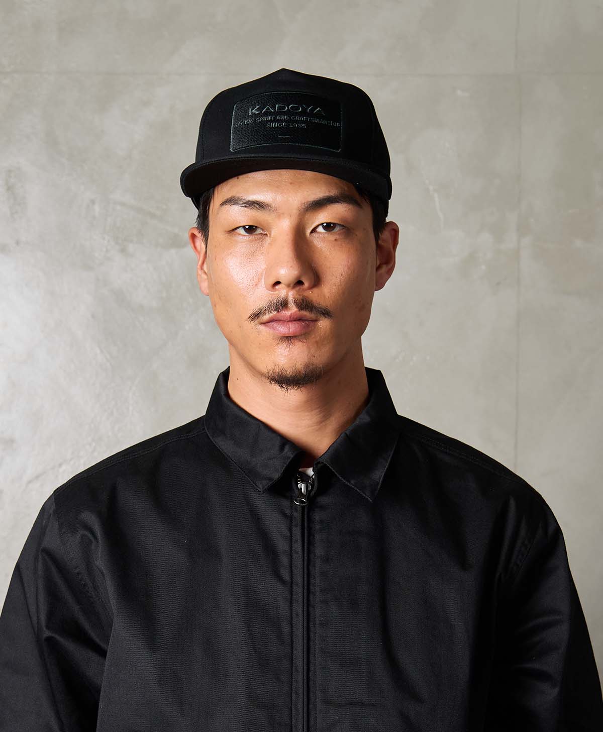 FABRIC LOGO CAP / BLACK