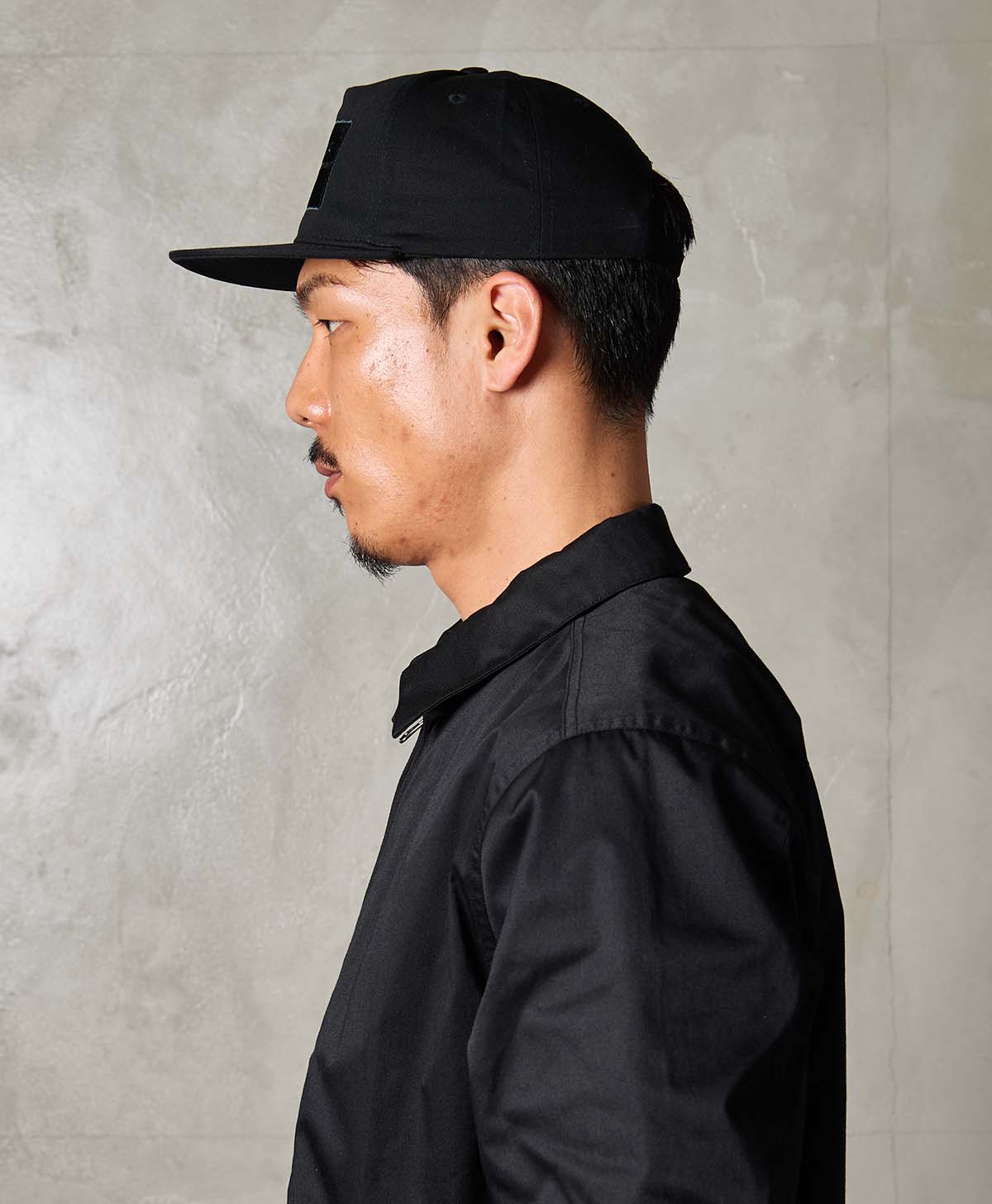 FABRIC LOGO CAP / BLACK