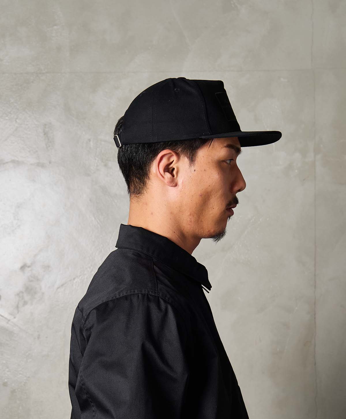 FABRIC LOGO CAP / BLACK