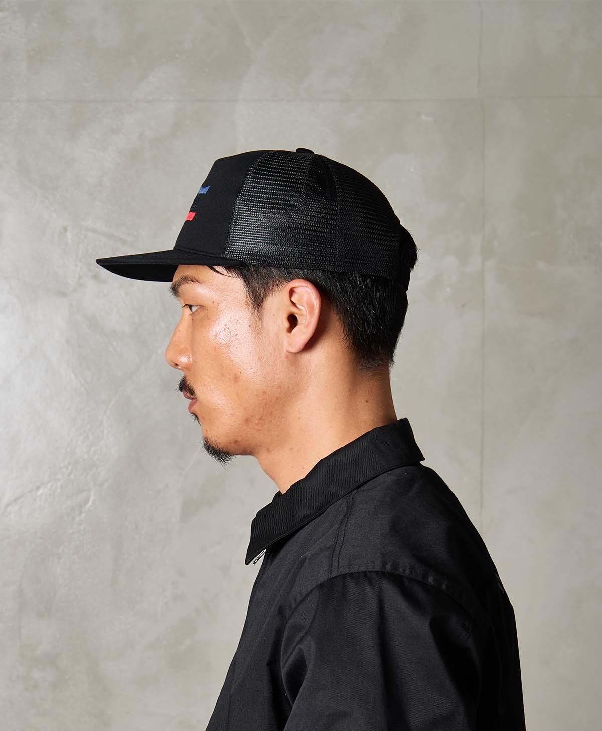 MESH LOGO CAP / BLACK