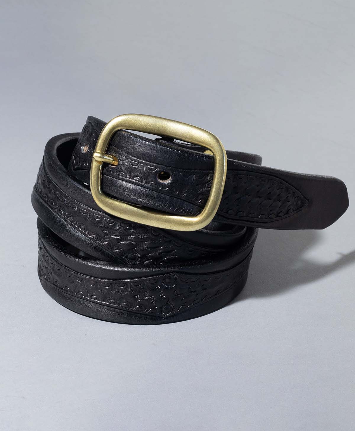 IRON HEART BELT SLIM / Black/Black